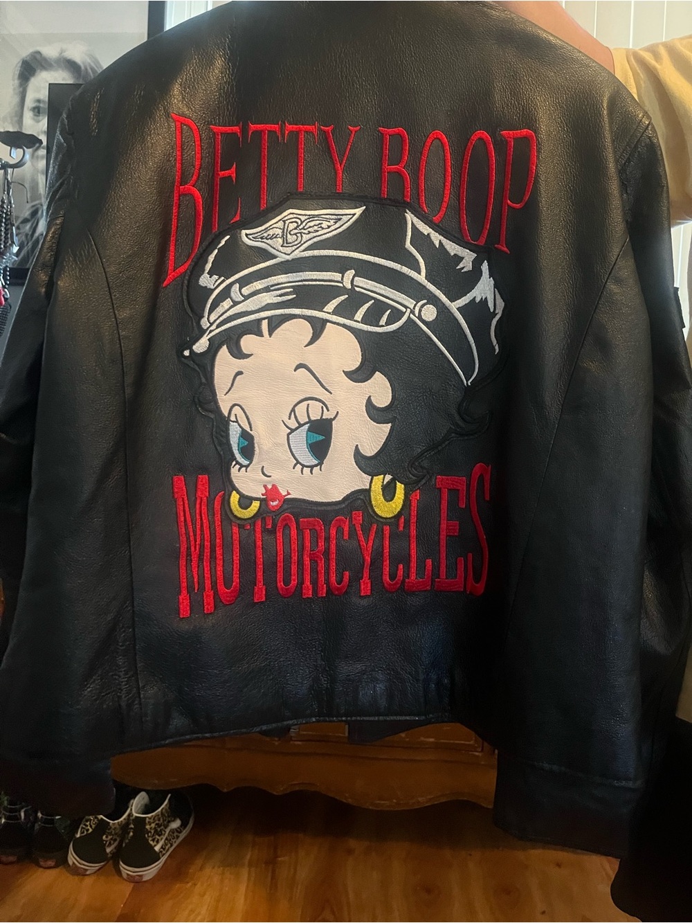 Betty Boop Black & Red Leather Jacket by American Toys - Picture 2 of 4